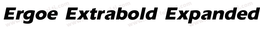 Ergoe Extrabold Expanded Italic字体转换